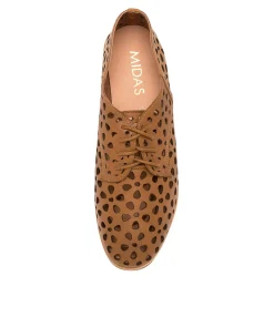 Best Midas Shoes Quicked Dk Tan Leather