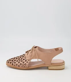 Flash Sale Midas Shoes Quietly Latte Leather Flat Shoes