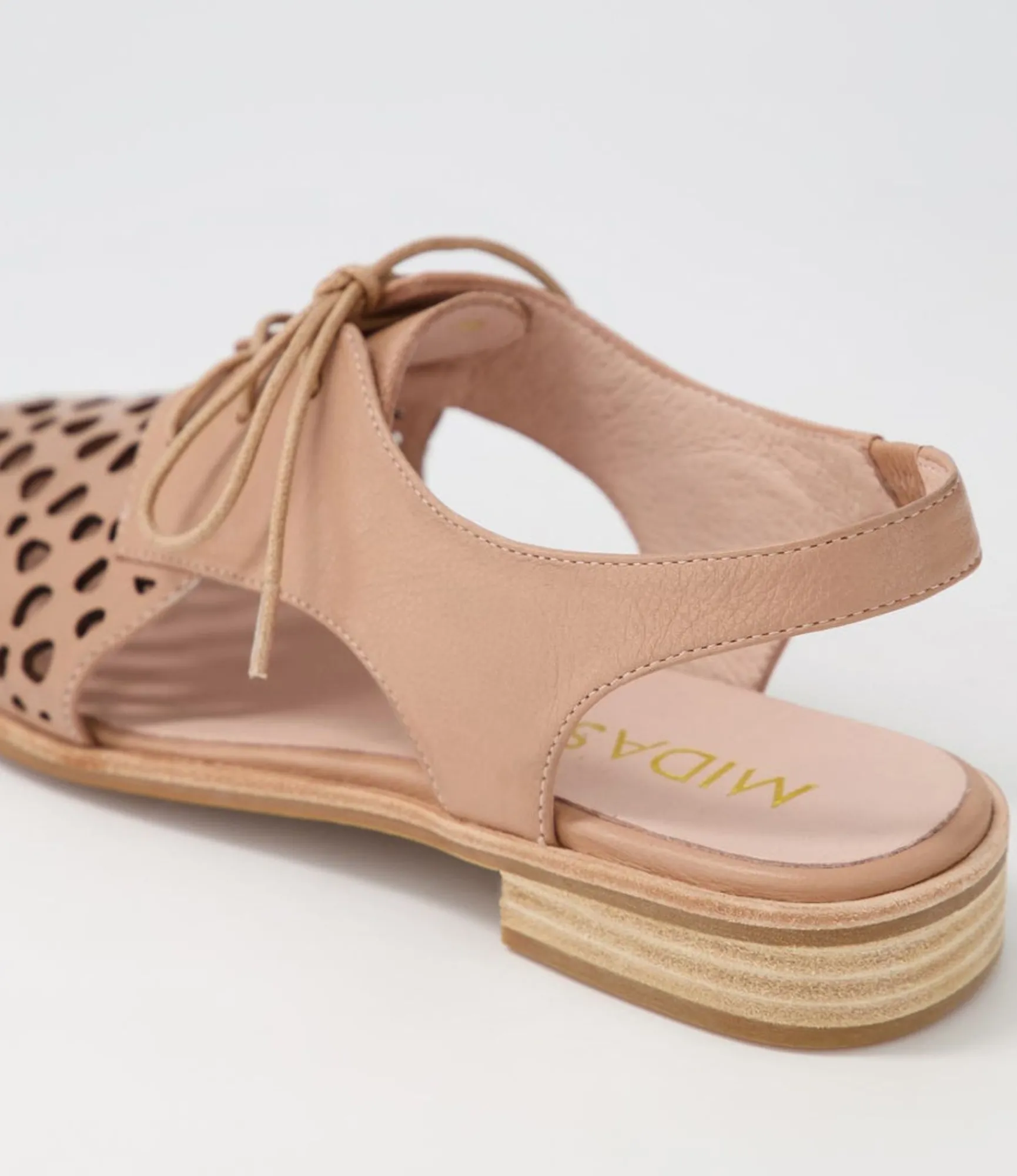 Flash Sale Midas Shoes Quietly Latte Leather Flat Shoes