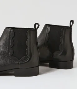 Cheap Midas Shoes Quirko Black Leather Chelsea Boots
