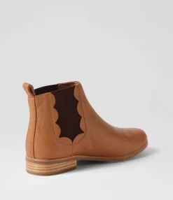 Clearance Midas Shoes Quirko Dark Tan Leather Chelsea Boots
