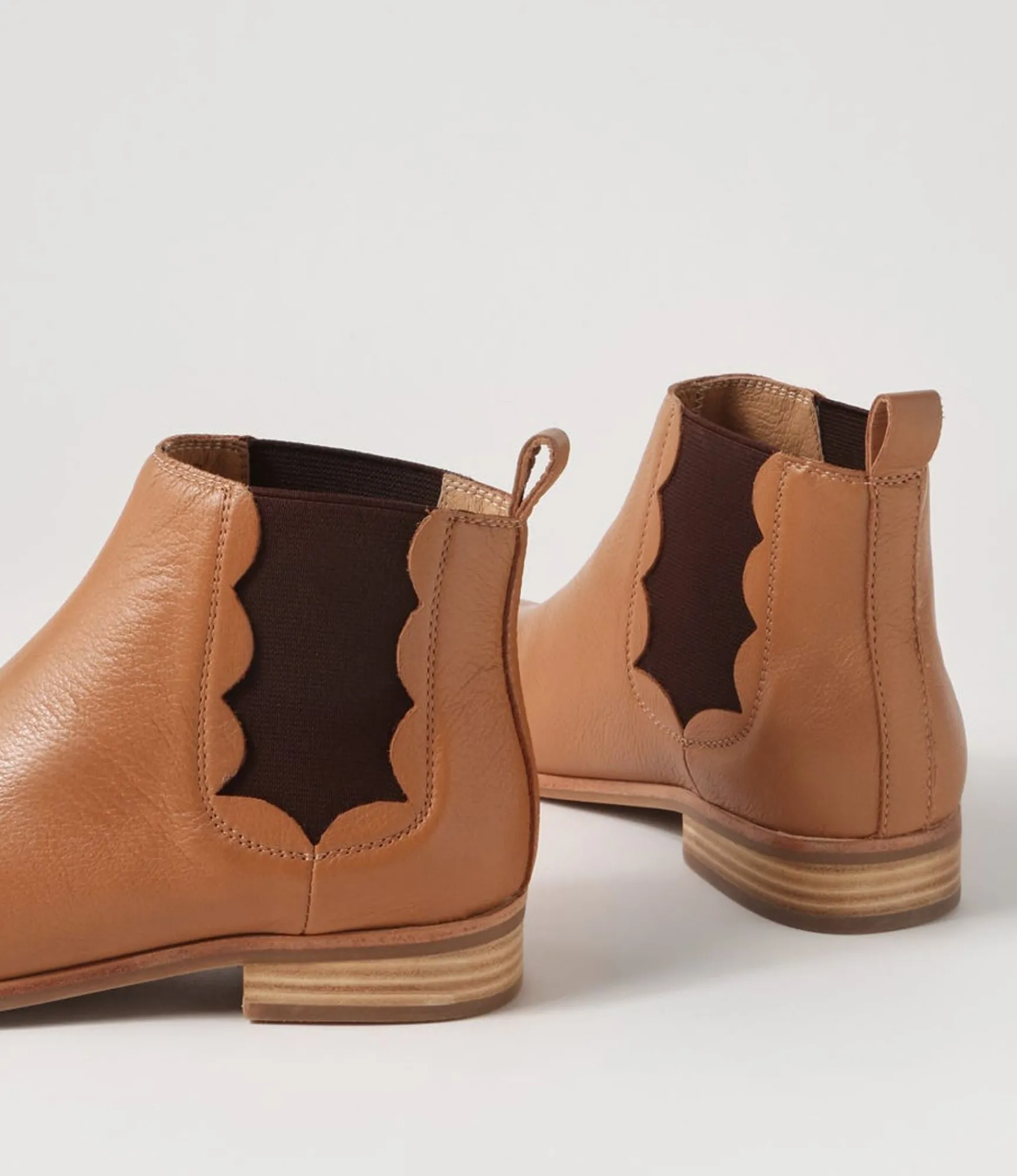 Clearance Midas Shoes Quirko Dark Tan Leather Chelsea Boots