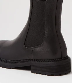 Shop Midas Shoes Rokkie Black Leather Chelsea Boots