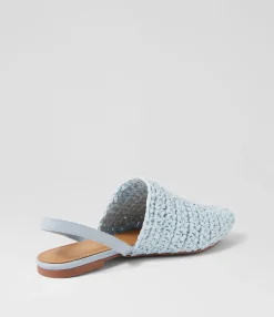 Store Midas Shoes Roye Sky Weave Leather Flat Shoes