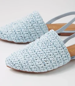 Store Midas Shoes Roye Sky Weave Leather Flat Shoes
