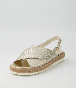 Best Midas Shoes Sabbas Platinum Weave Sandals