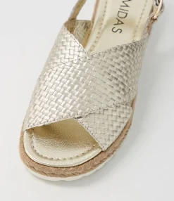 Best Midas Shoes Sabbas Platinum Weave Sandals