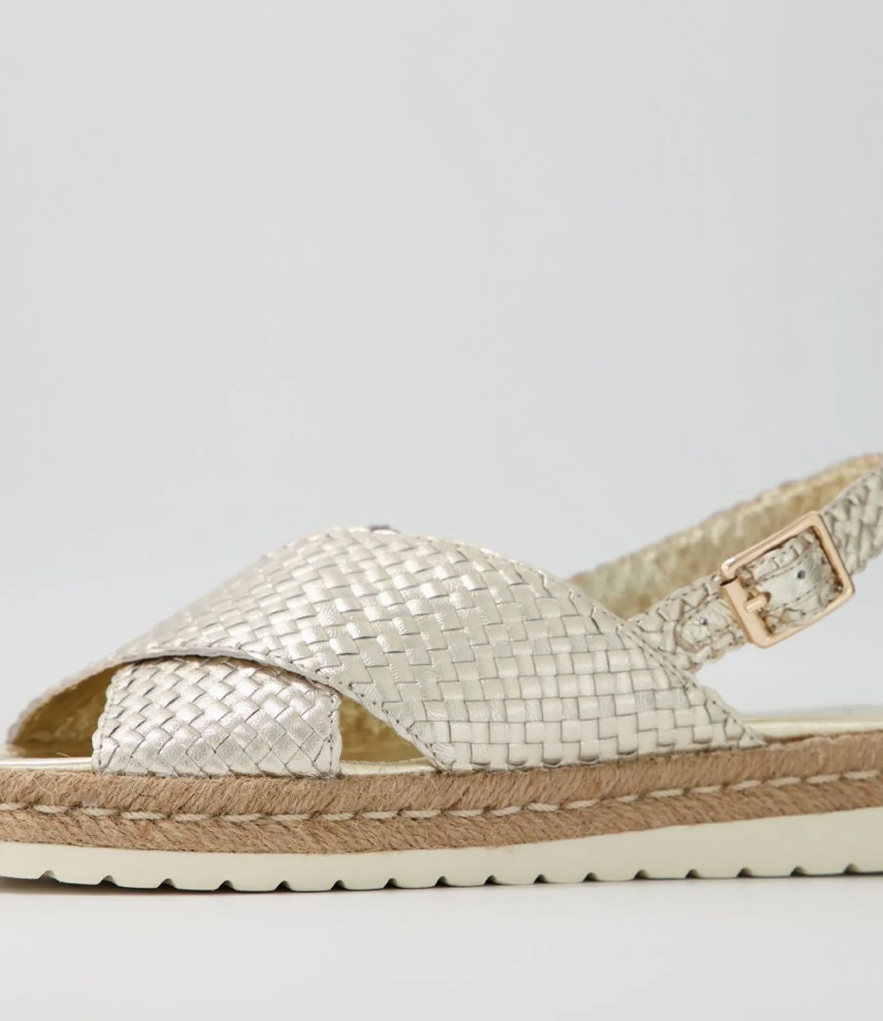 Best Midas Shoes Sabbas Platinum Weave Sandals