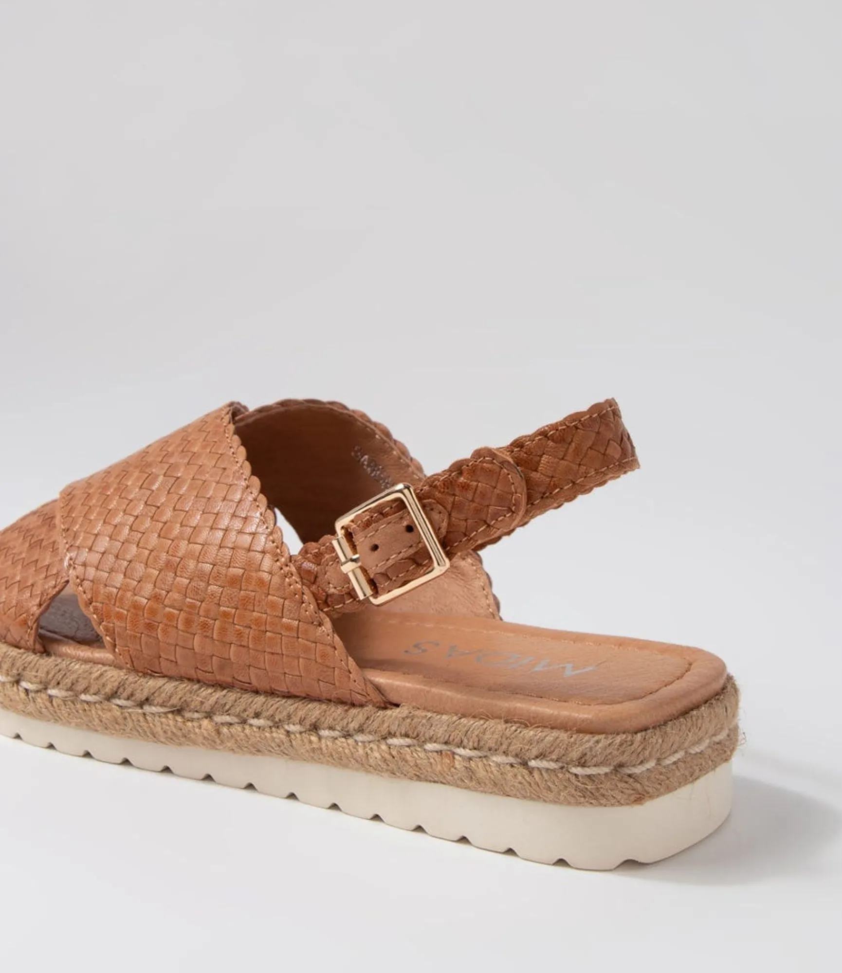 Fashion Midas Shoes Sabbas Tan Weave Sandals