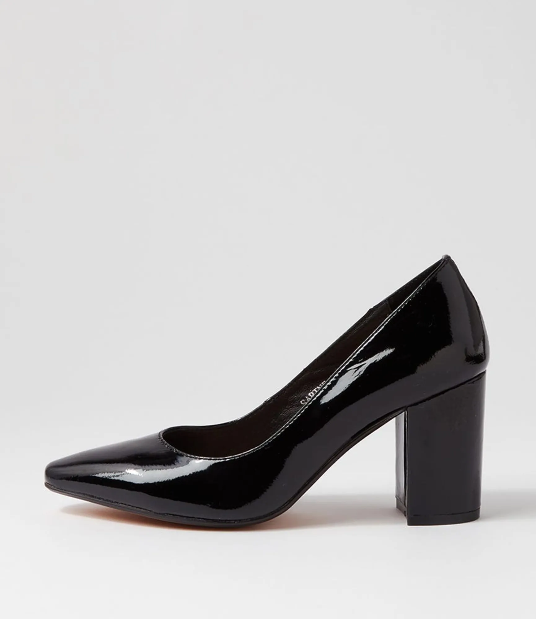 Online Midas Shoes Sabine Black Patent Leather Heels