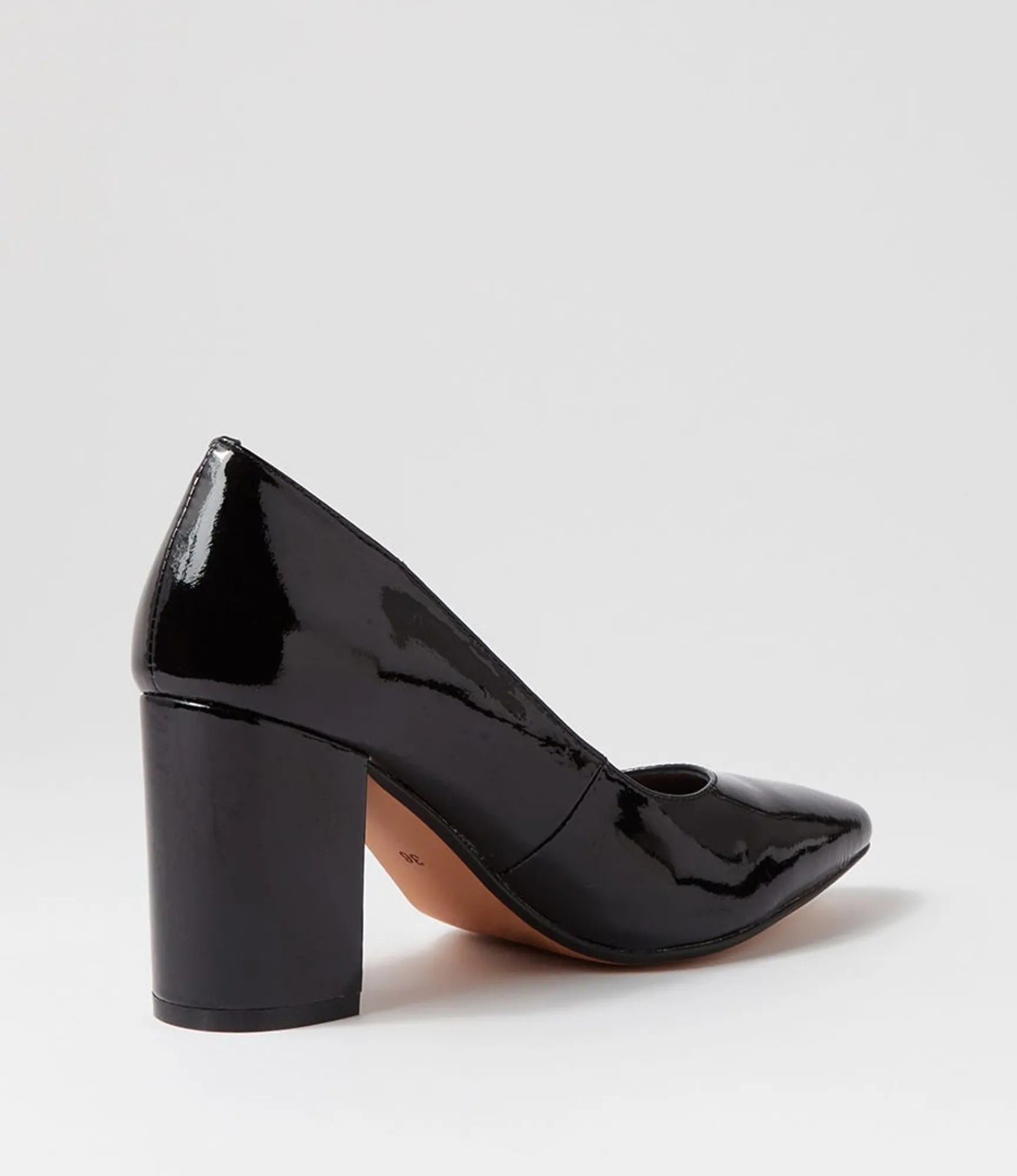 Online Midas Shoes Sabine Black Patent Leather Heels