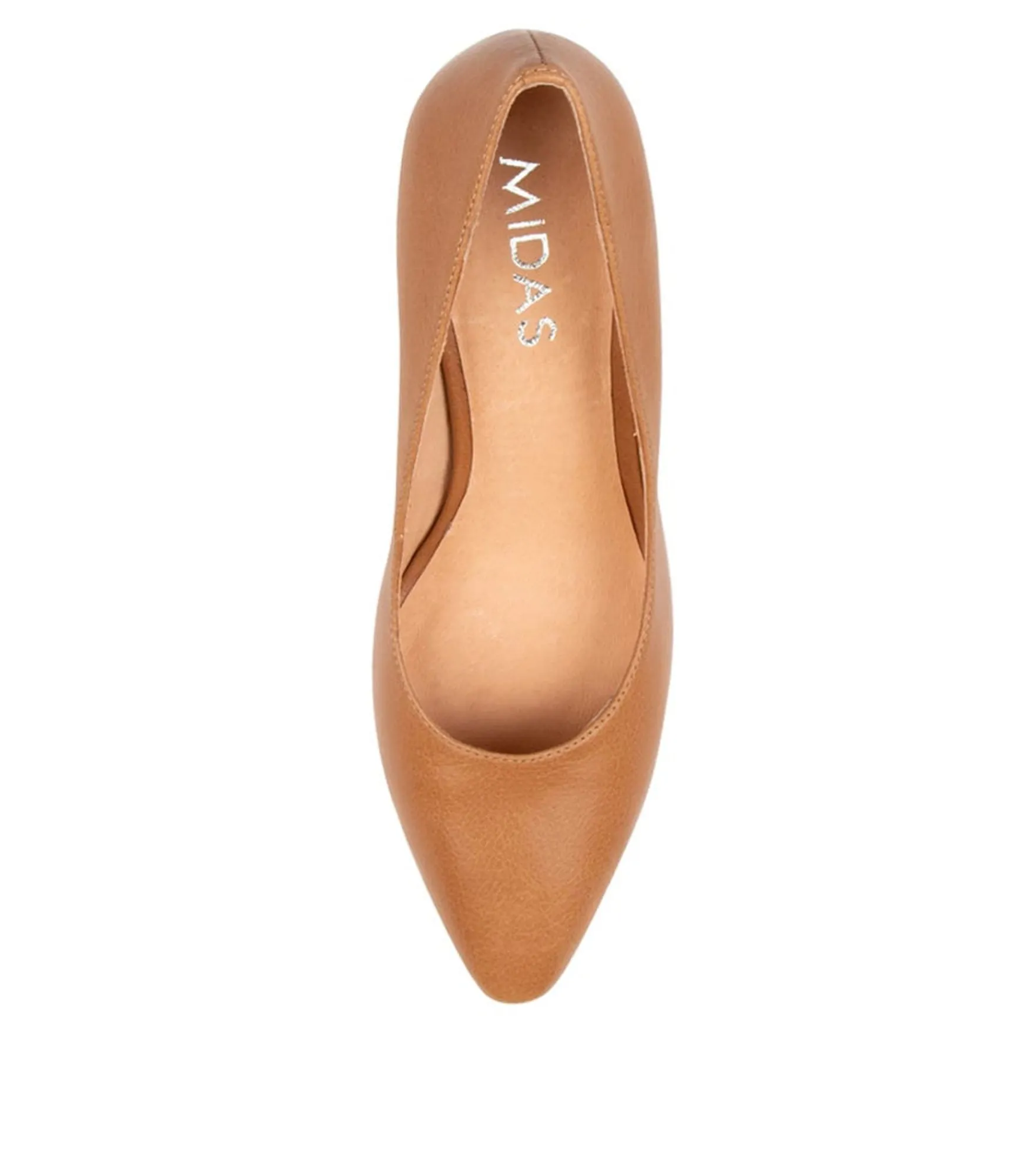 Clearance Midas Shoes Sabine Tan Leather