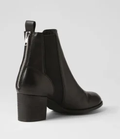 New Midas Shoes Sada Black Leather Chelsea Boots