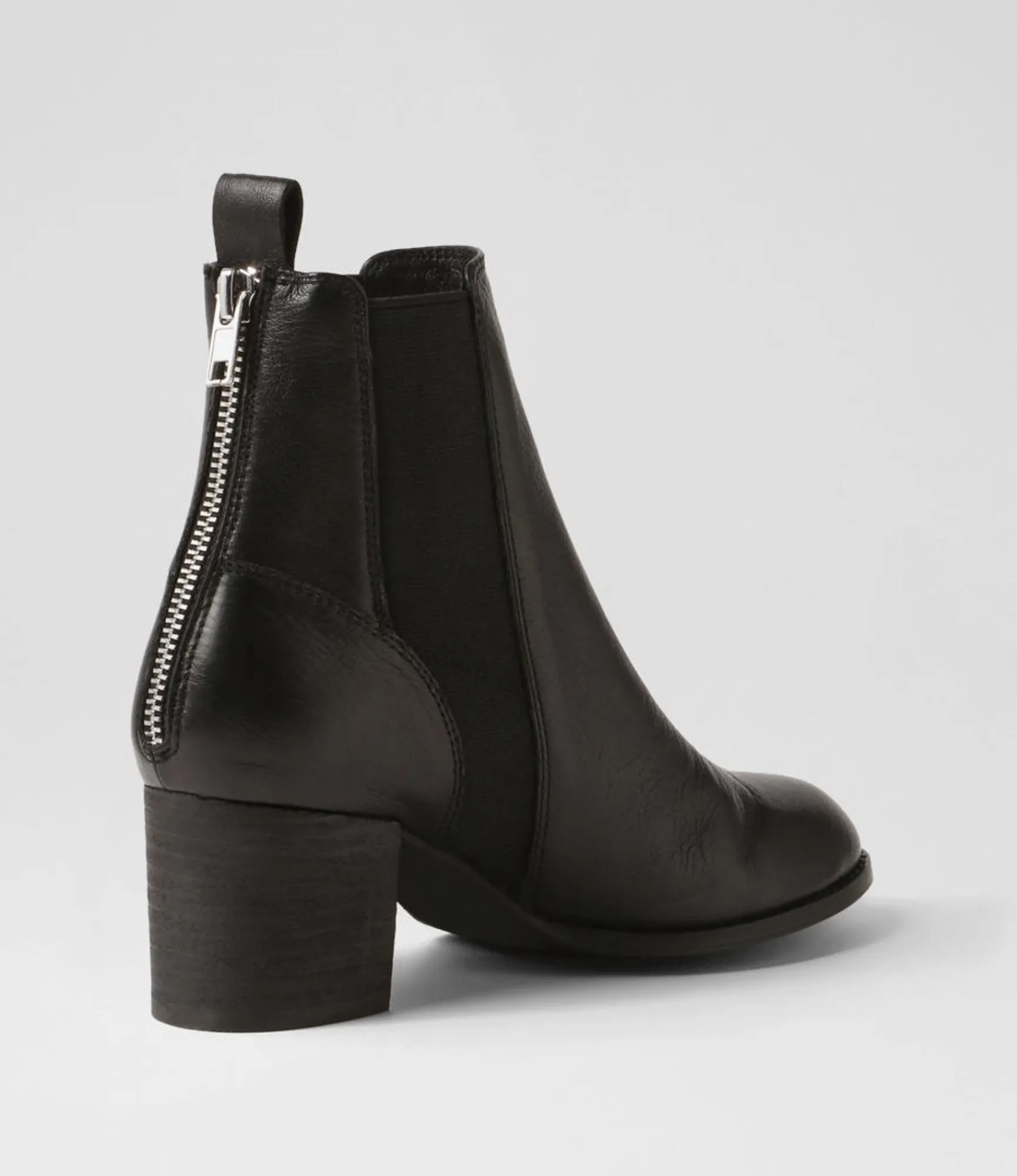 New Midas Shoes Sada Black Leather Chelsea Boots