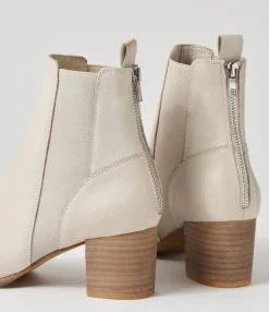 Best Sale Midas Shoes Sada Stone Natural Heel Leather Chelsea Boots