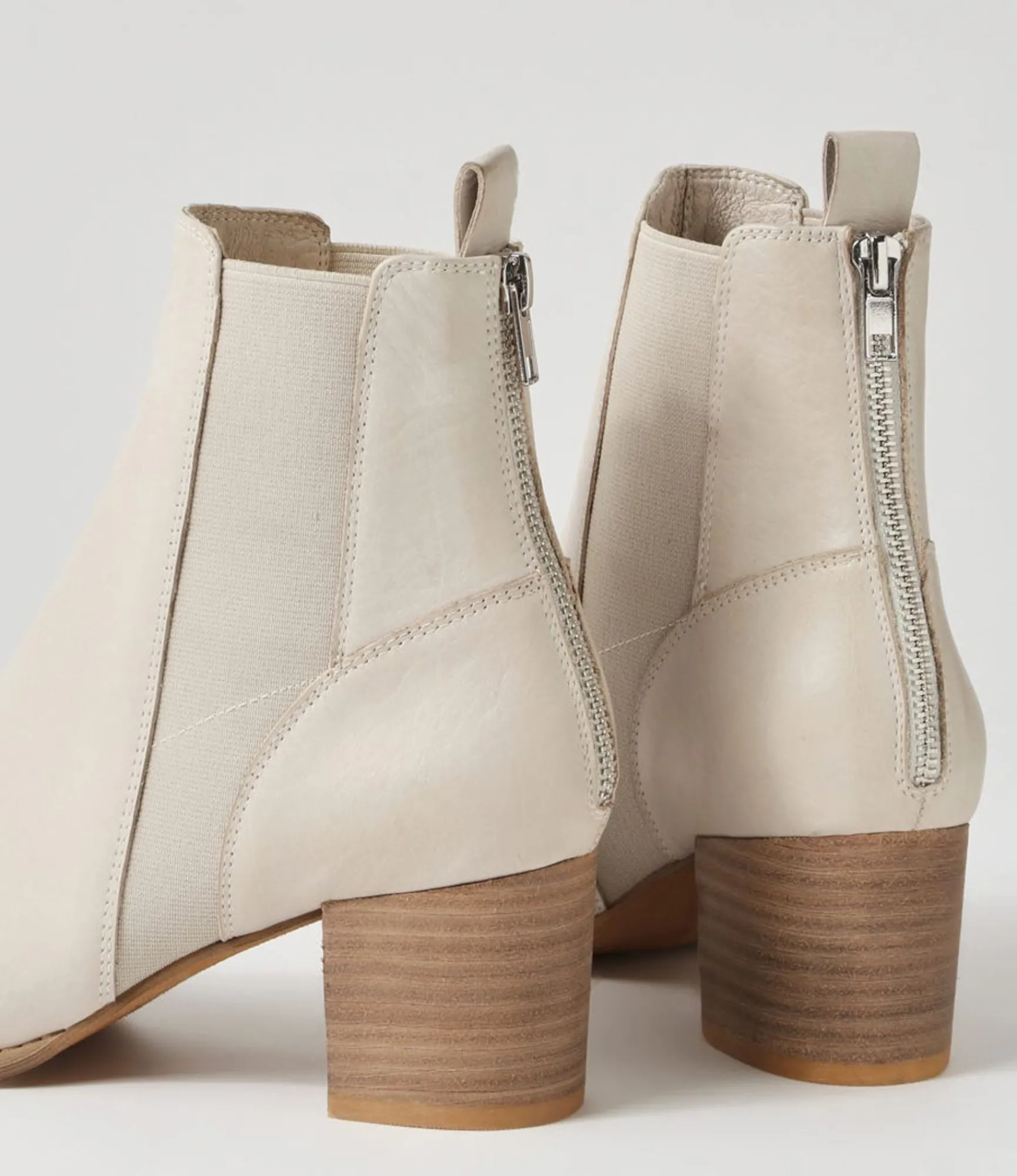 Best Sale Midas Shoes Sada Stone Natural Heel Leather Chelsea Boots