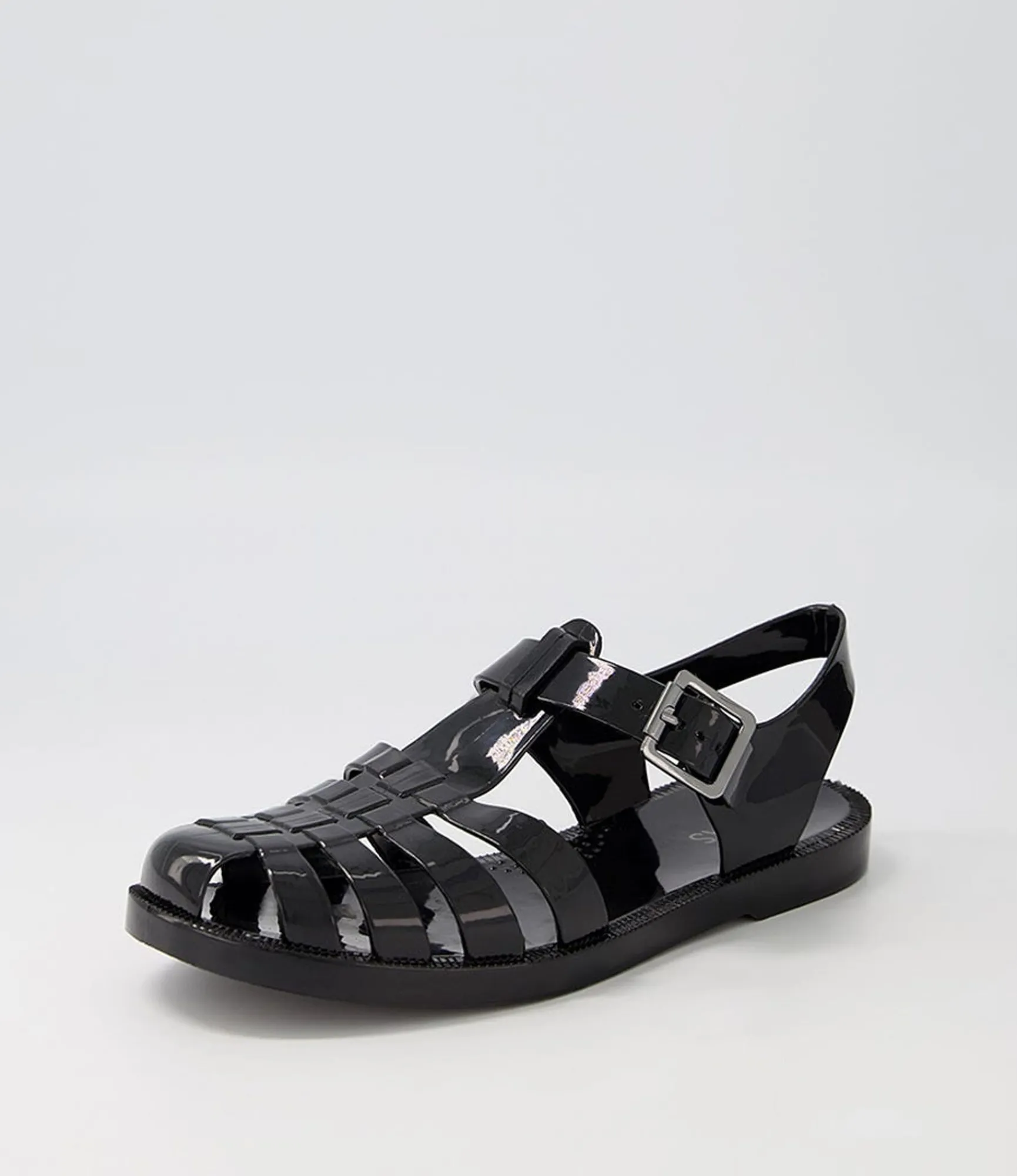 Outlet Midas Shoes Sadie Black Jelly Sandals