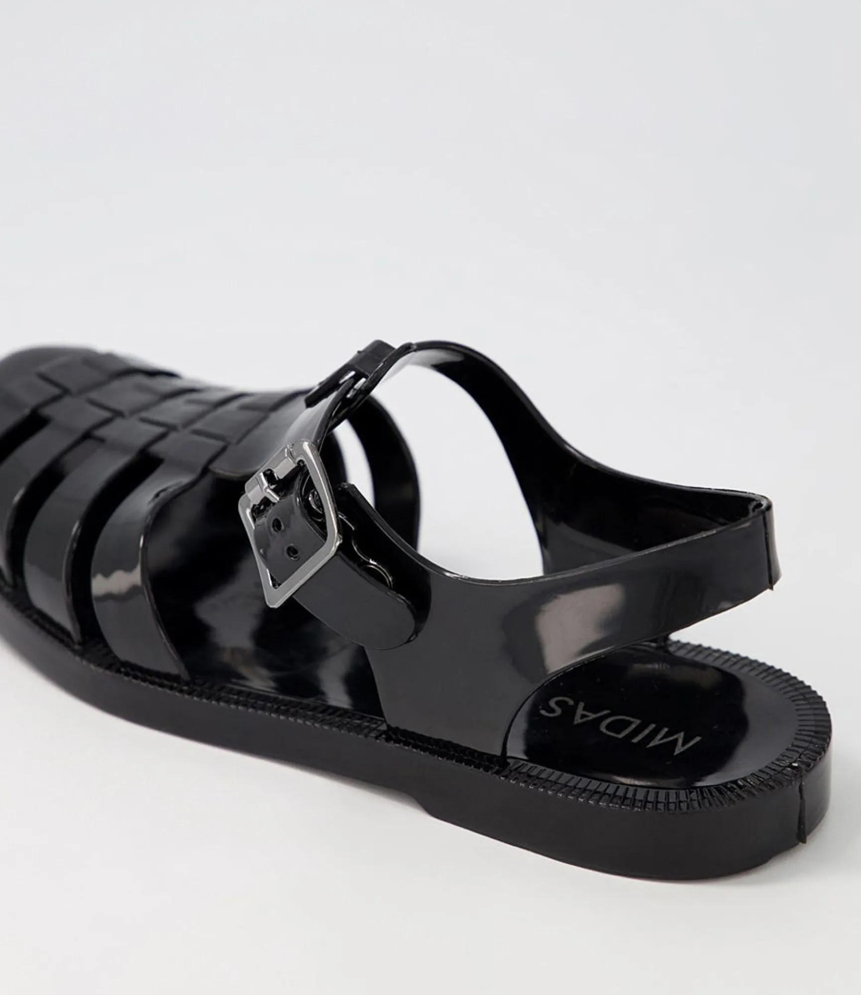 Outlet Midas Shoes Sadie Black Jelly Sandals
