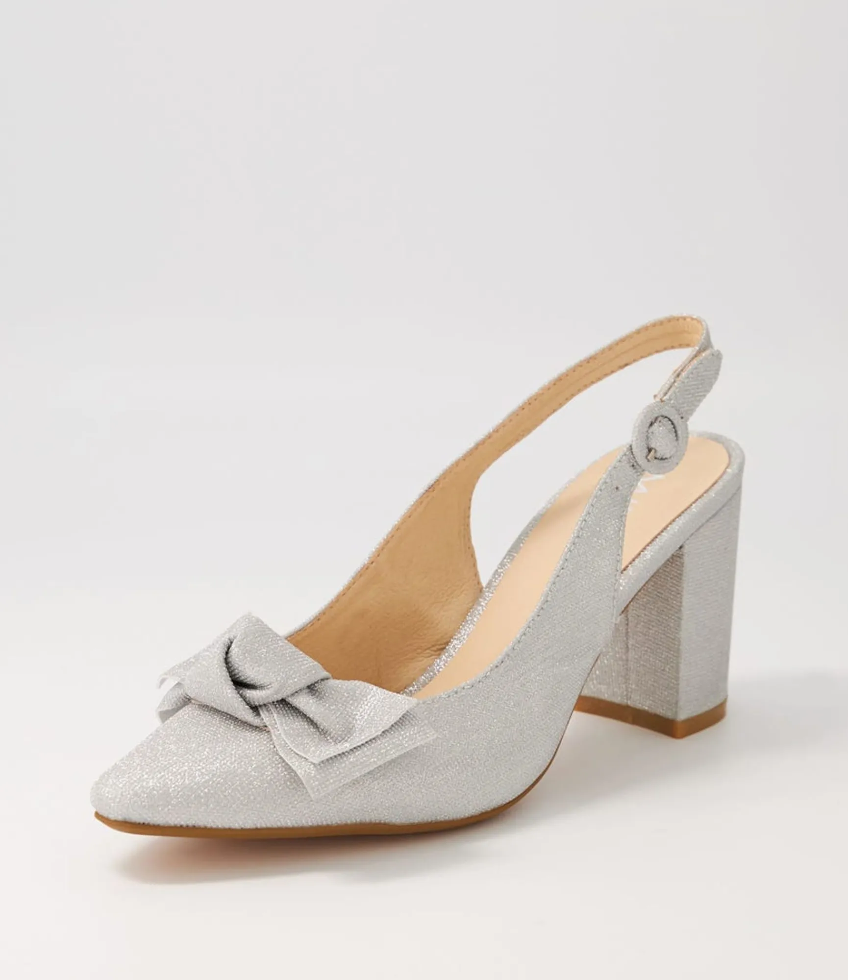 Cheap Midas Shoes Safari Silver Metallic Suede Heels