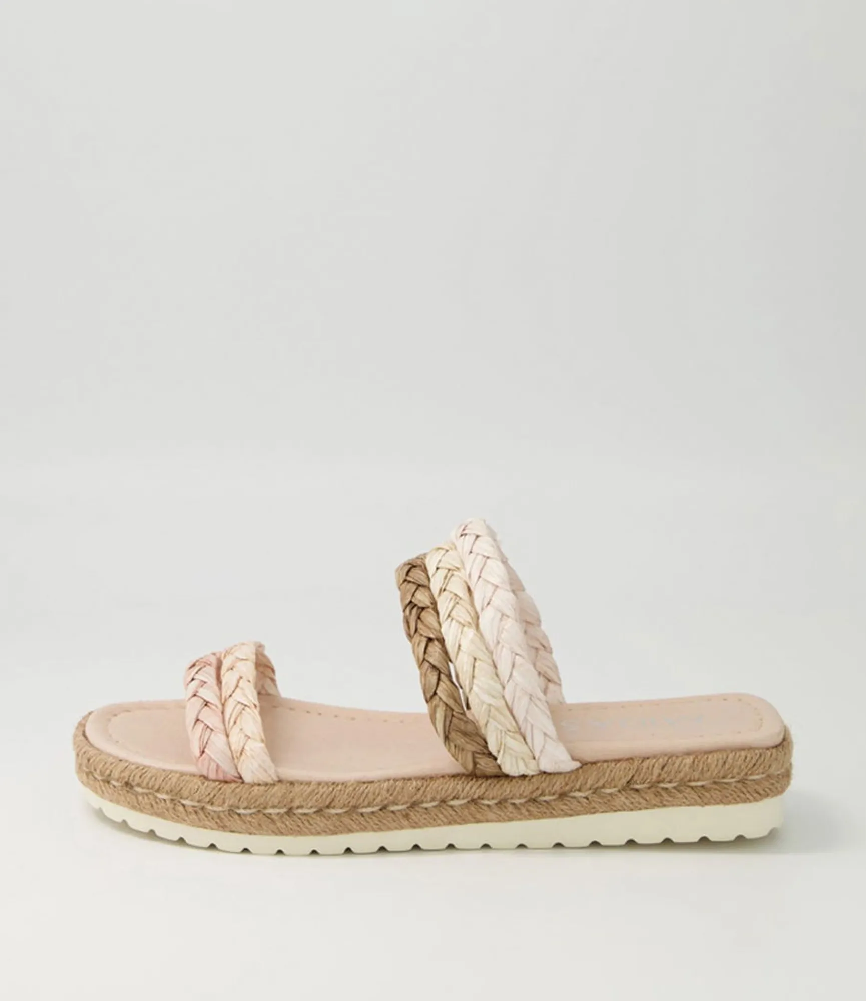Sale Midas Shoes Sakura Neutral Multi Syn Raffia Slides