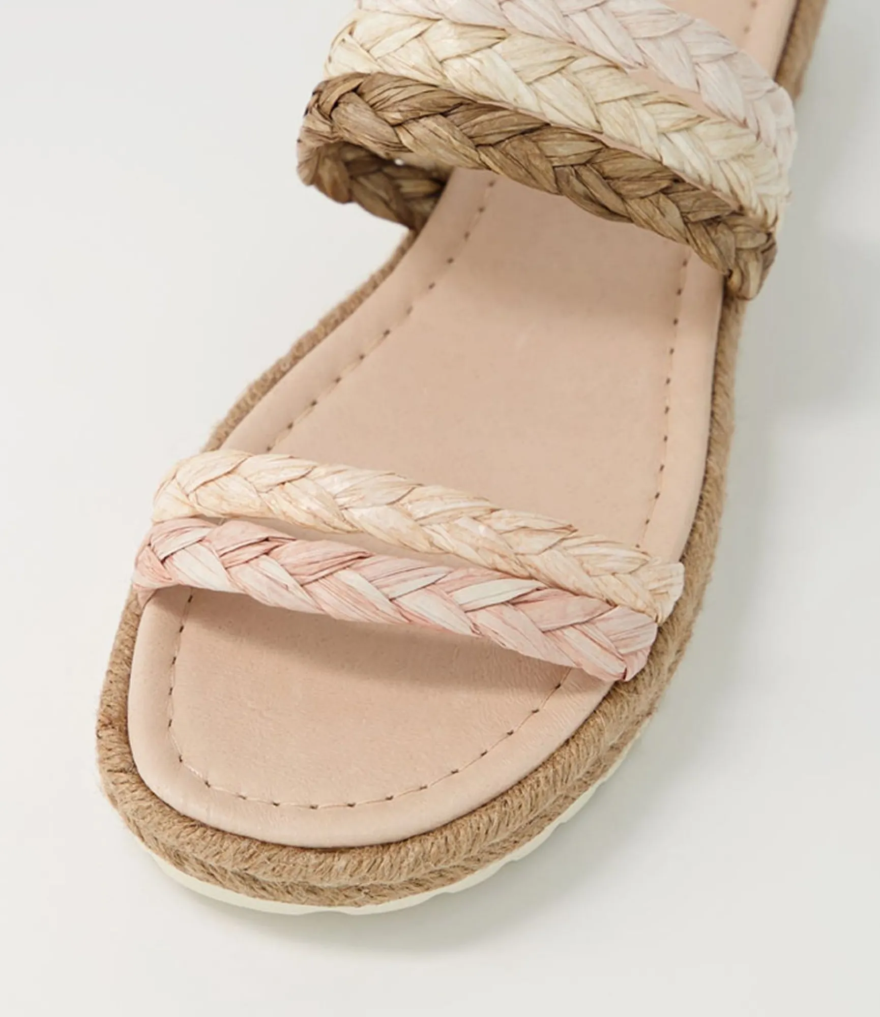 Sale Midas Shoes Sakura Neutral Multi Syn Raffia Slides