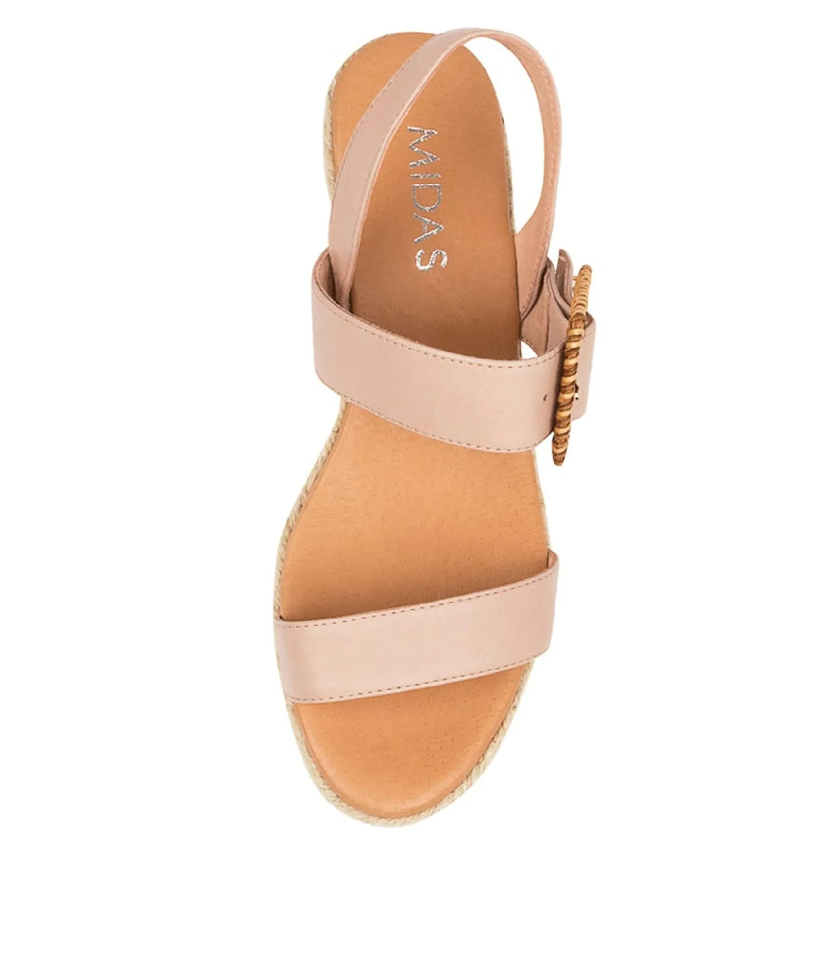 Shop Midas Shoes Samara Nude Leather