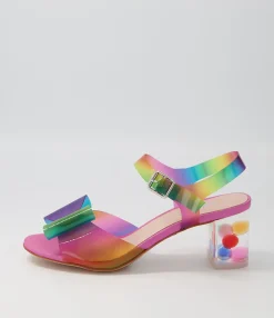 Cheap Midas Shoes Sandie Dazzle Bubble Vinylite Heel Sandals