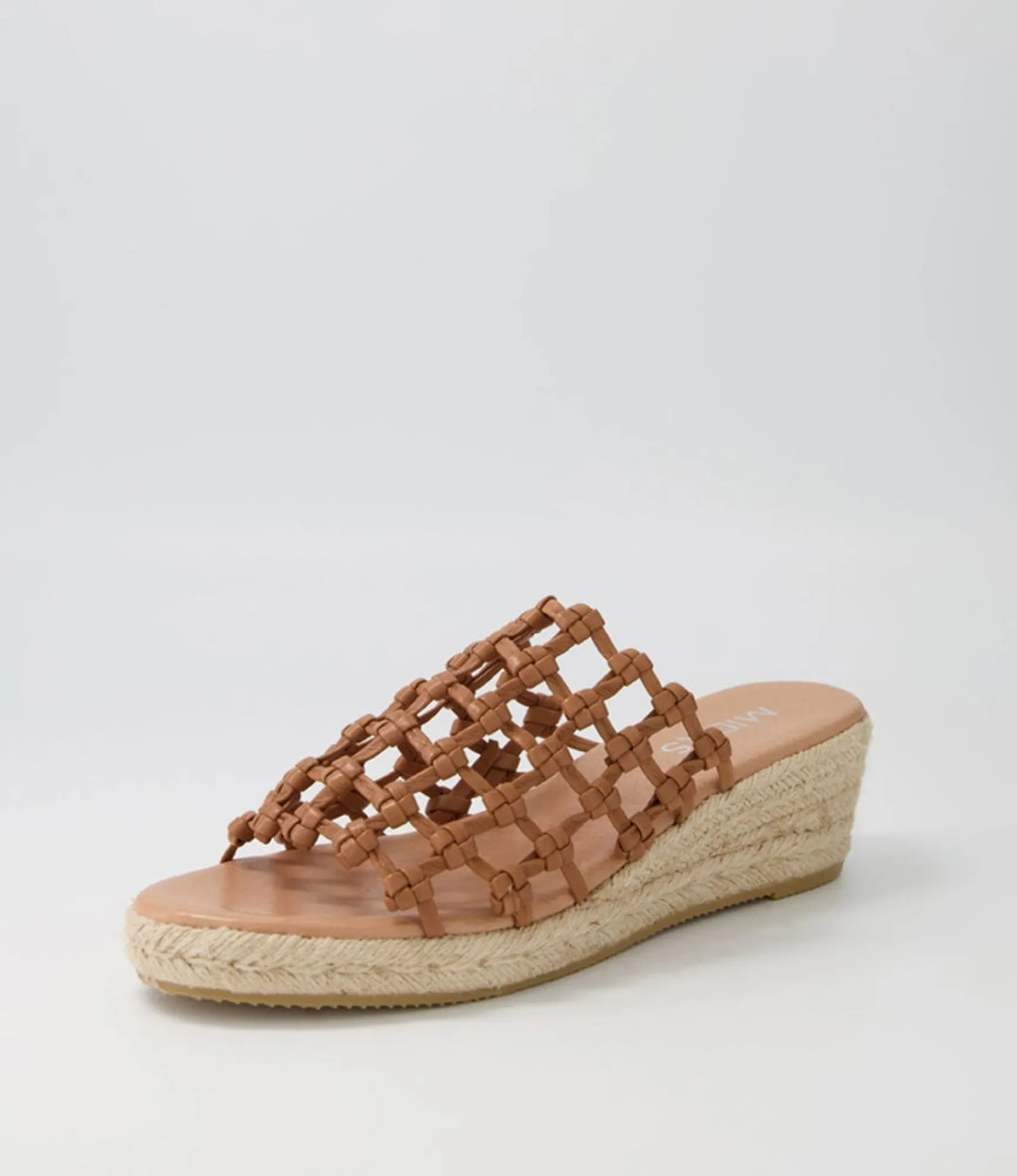 Cheap Midas Shoes Sangria Dark Tan Natural Rope Leather Espadrilles