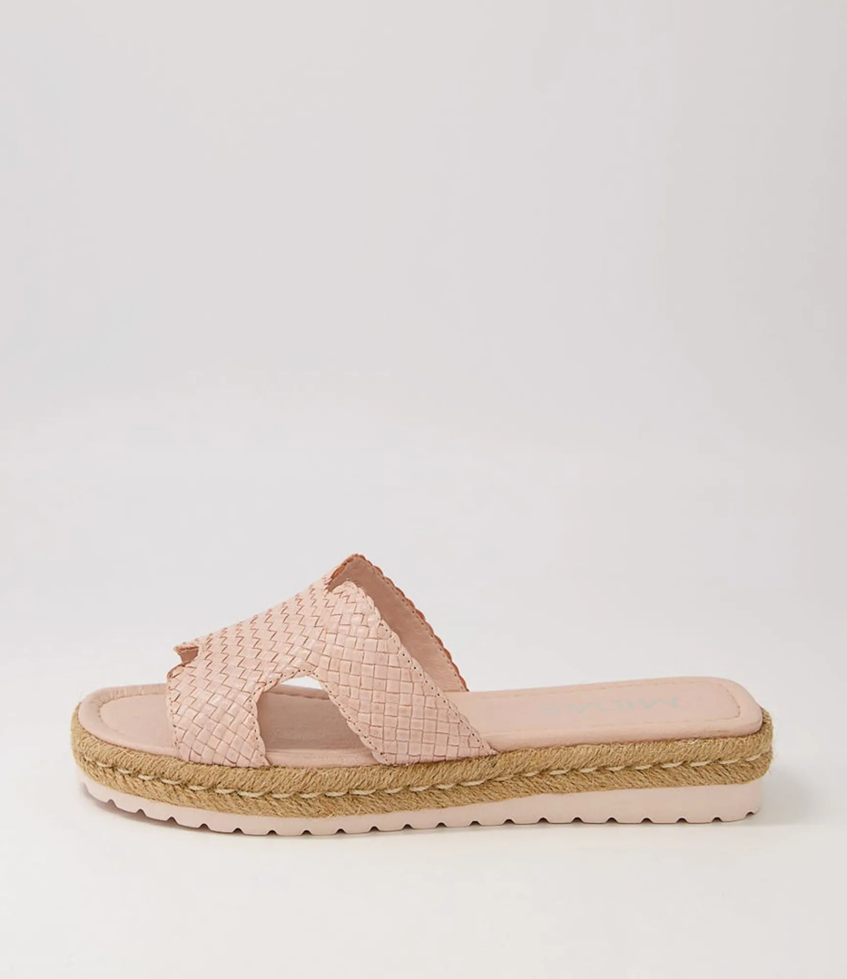 Fashion Midas Shoes Santino Pale Pink Weave Slides