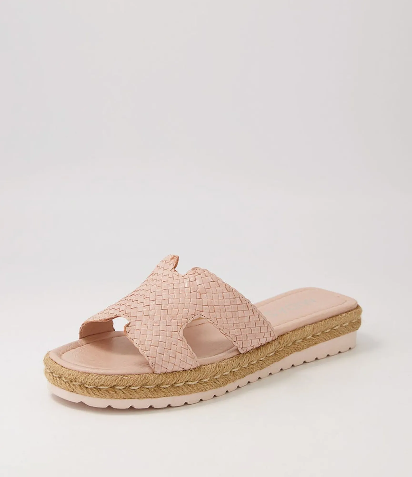 Fashion Midas Shoes Santino Pale Pink Weave Slides