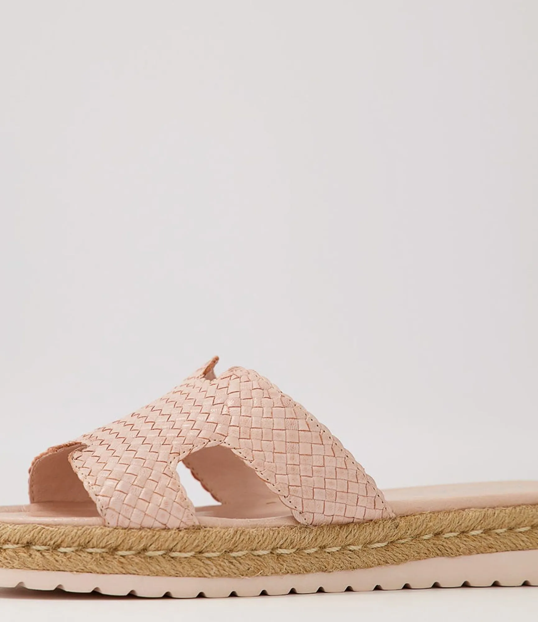 Fashion Midas Shoes Santino Pale Pink Weave Slides