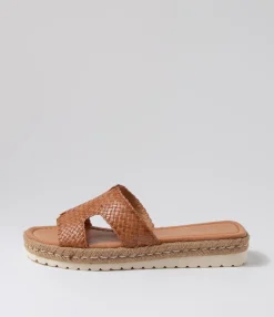 Cheap Midas Shoes Santino Tan Weave Slides
