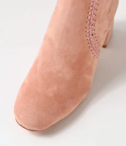 Cheap Midas Shoes Saro Blush Stretch Microsuede Ankle Boots