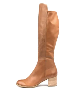 Outlet Midas Shoes Settin Dk Tan Leather Stretch Smooth