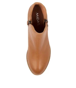 Hot Midas Shoes Shaine Dk Tan Leather