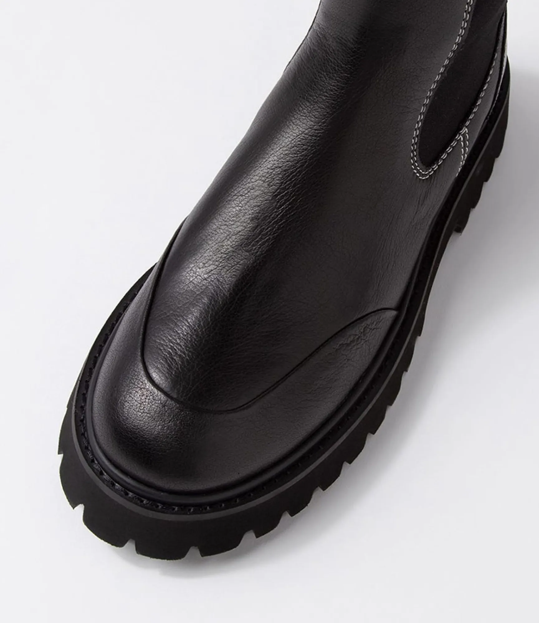 Hot Midas Shoes Sharpay Black Leather Chelsea Boots