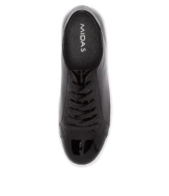 Cheap Midas Shoes Shelby Black Patent Leather Sneakers Ws