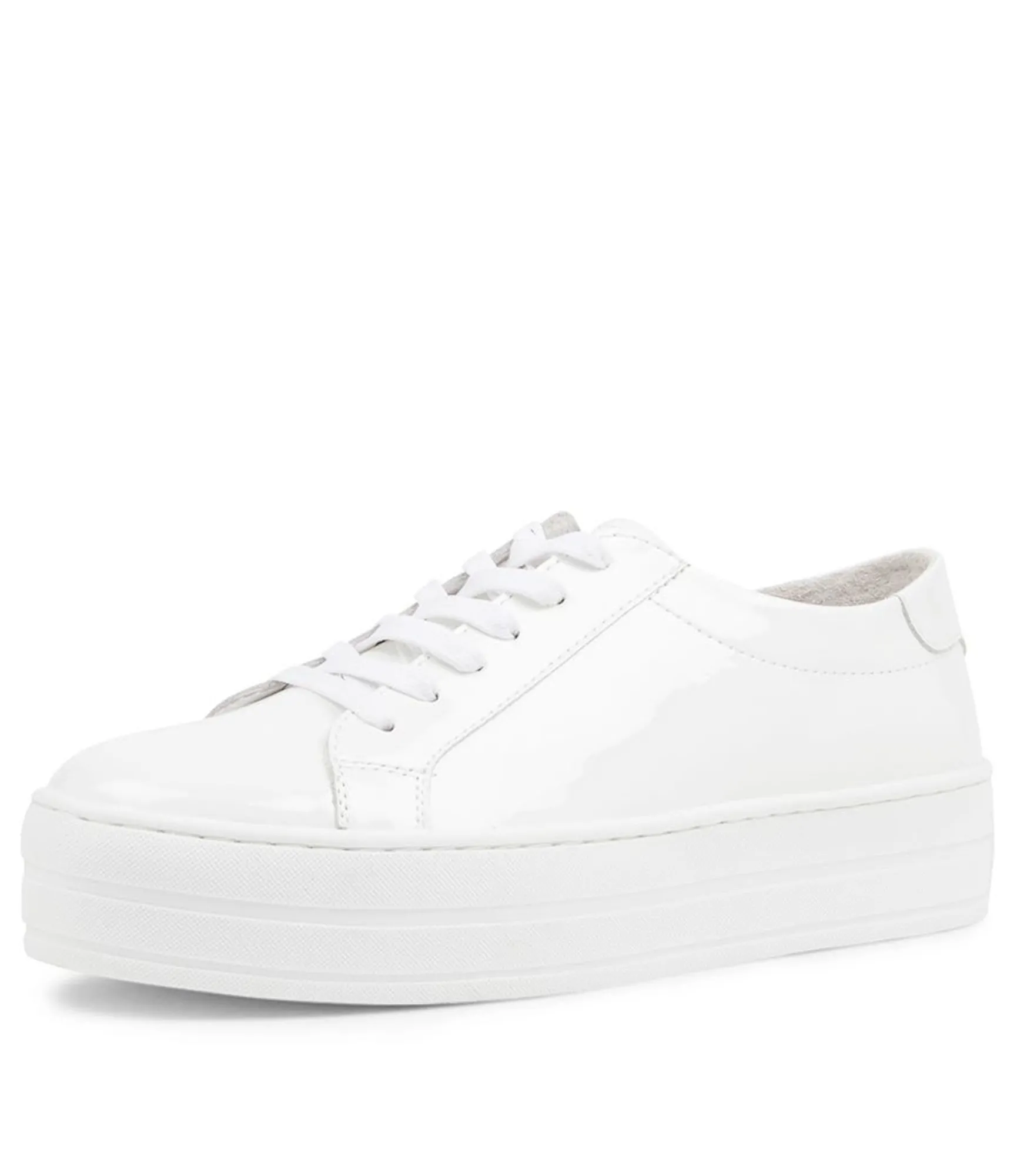 Fashion Midas Shoes Shelby White Patent Leather Sneakers Ws