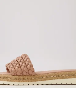 Outlet Midas Shoes Shelles Warm Rose Leather Slides