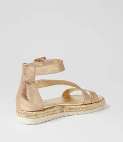 Best Midas Shoes Sissle Old Gold Scratch Leather Sandals