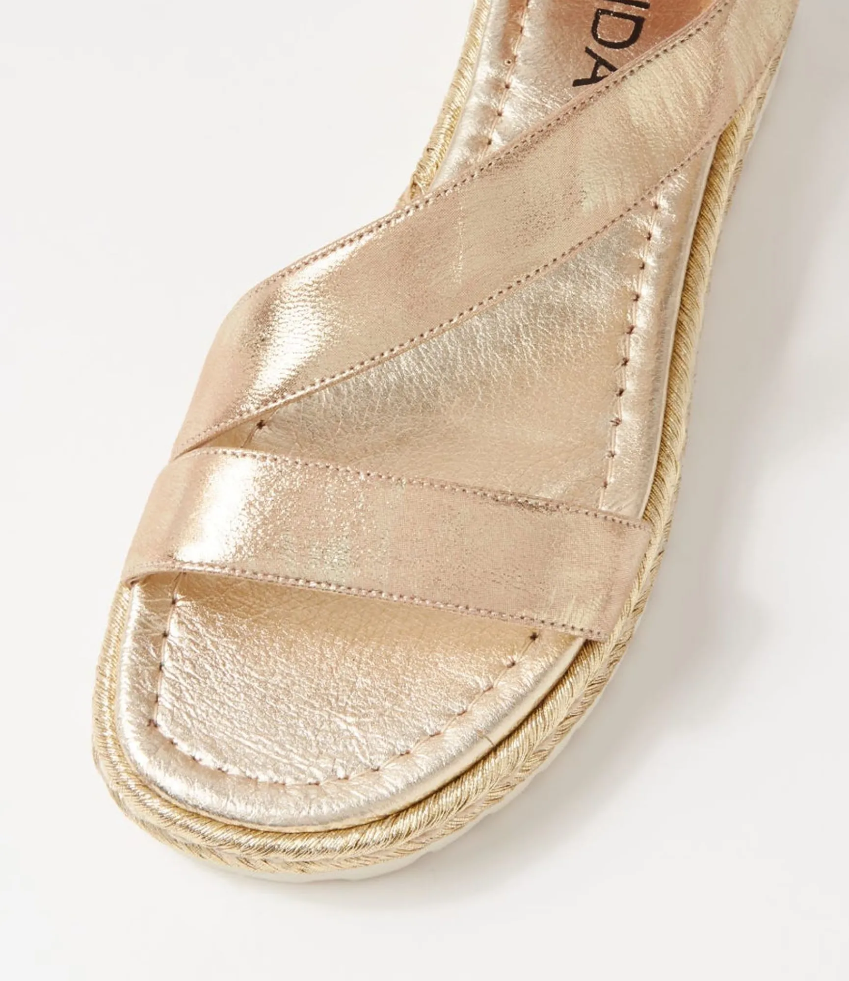 Best Midas Shoes Sissle Old Gold Scratch Leather Sandals