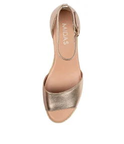 Online Midas Shoes Skippy Champagne Leather