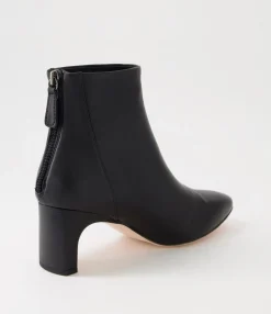 Cheap Midas Shoes Sofee Black Leather Ankle Boots