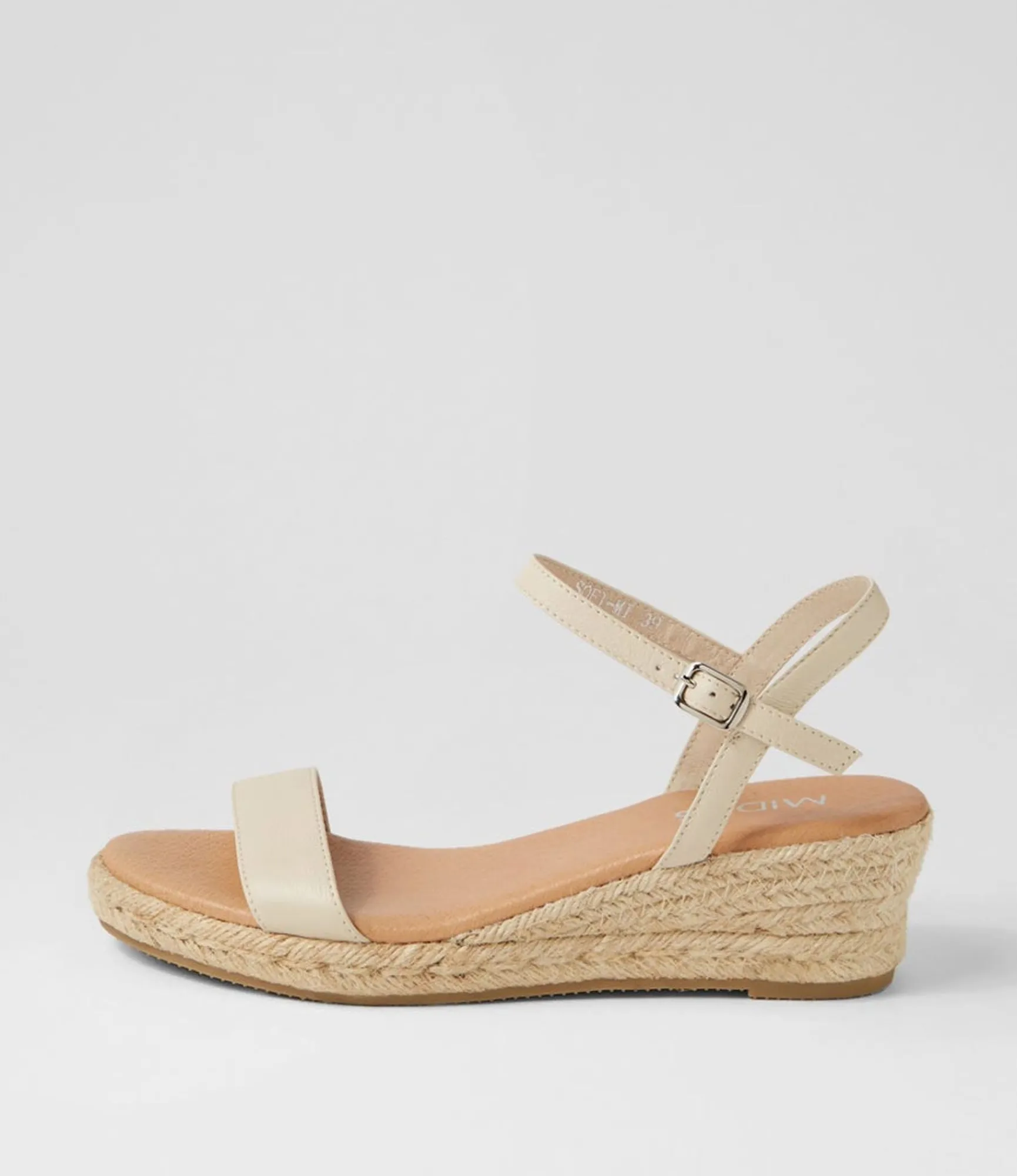 Outlet Midas Shoes Sofi Milk Leather Espadrilles
