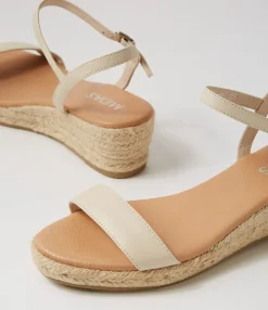 Outlet Midas Shoes Sofi Milk Leather Espadrilles
