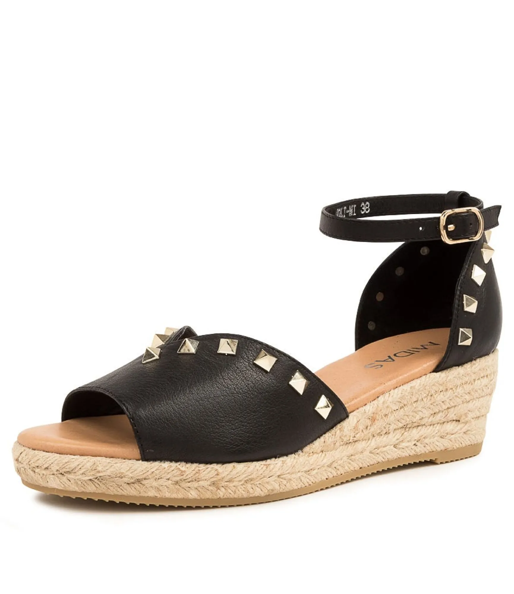 Hot Midas Shoes Solt Black Leather