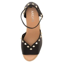 Hot Midas Shoes Solt Black Leather