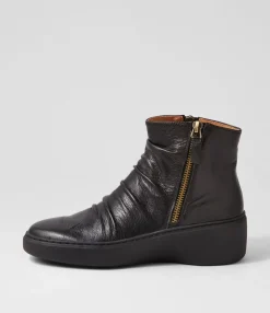 Shop Midas Shoes Soul Black Leather Ankle Boots