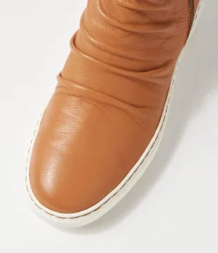 Flash Sale Midas Shoes Soul Dark Tan White Leather Ankle Boots