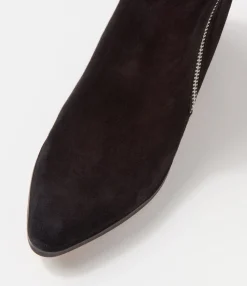Sale Midas Shoes Spana Black Suede Ankle Boots